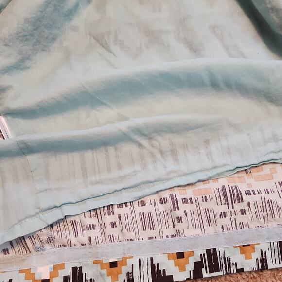 BCBGeneration Blue Multi-Colored Wrap Sleeveless Dress Size 10 Aztec Western - Picture 5 of 9